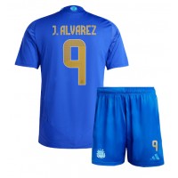 Argentina Julian Alvarez #9 Bortatröja Barn Copa America 2024 Kortärmad (+ Korta byxor)